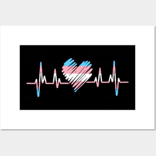 Transgender Heartbeat LGBTQ Gay Pride Posters and Art